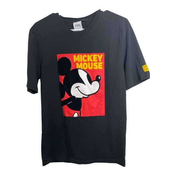 Disney and Zara original Mickey T-shirt . Black Mickey Mouse size Large - Picture 2 of 9
